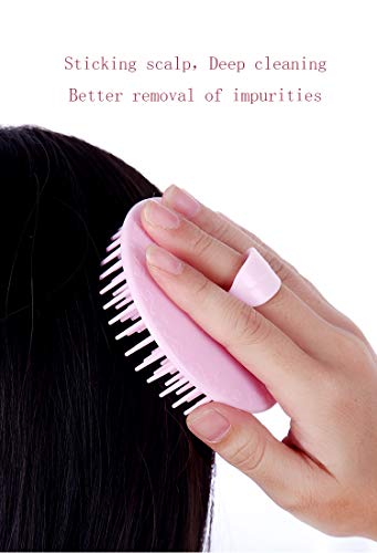 Hair Scalp Brush Dandruff Cleaning Brush Shower Scalp Shampoo Brush Scalp Massager Pack Of 2(Blue And Pink) #TOP5