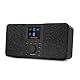 MangoKit SR20 Stereo Internetradio WLAN, DAB Radio mit Bluetooth, DAB Plus Radios, Digitalradio, UKW Internet Radio, Küchenradio, Podcast Player, App Fernsteuerung, Farbdisplay,Doppelalarm-Schwarz