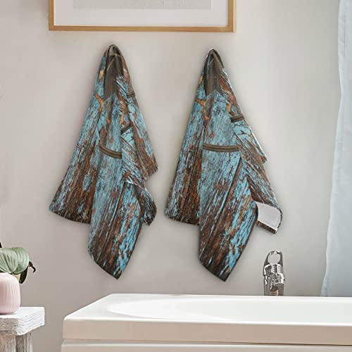Western-Hand-Towels-Set-of-2Rustic-Country-Barn-Texas-Star-on-Teal-Wooden-Plank-Small-Bath-Soft-Absorbent-Decorative-Bathroom-for-Kitchen-Dish-Spa-Yoga-Guest-144×283-157×275 Western Hand Towels Set of 2Rustic Country Barn Texas Star on Teal Wooden Plank Small Bath Soft Absorbent Decorative Bathroom for Kitchen Dish Spa Yoga Guest 144×283 157×275