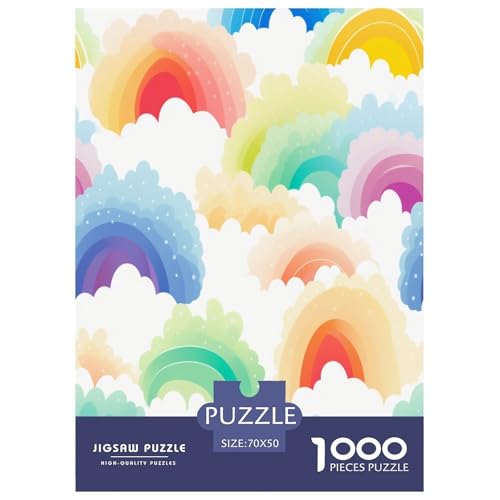 Rompecabezas de arcoíris de 1000 piezas, juego de mesa de 70x50cm que estimula la creatividad 1