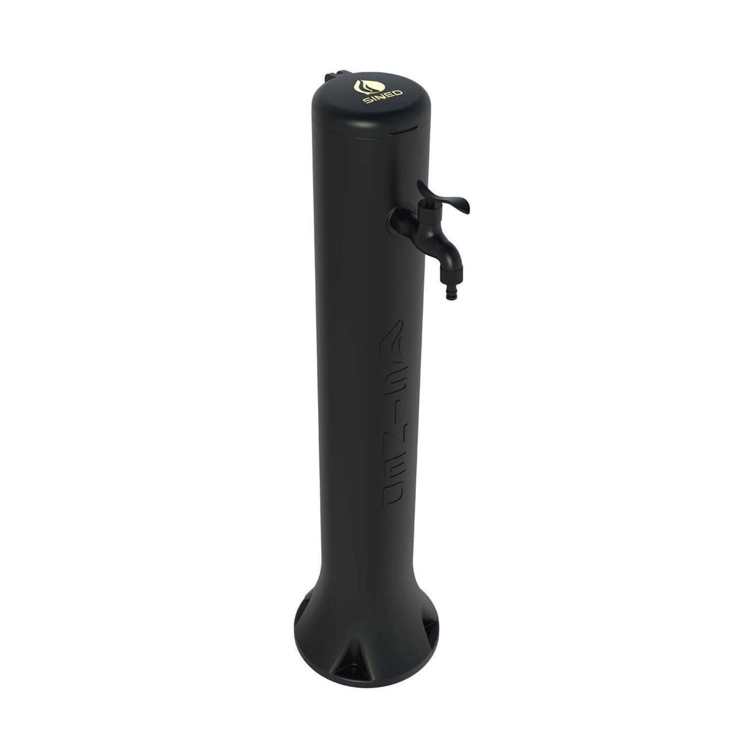 Sined Tritone Fontanella da Giardino in Hdpe con Predisposizione per Attacchi Rapidi Nera Altezza 100 Cm Realizzata in Hdpe