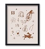 Poster Master Brown Lucky Charms Poster - Retro Cowgirl Print - Western Art - Wild West Art - Trendy Art - Gift for Men & Women - Chic Decor for Dorm, Office or Living Room - 11x14 UNFRAMED Wall Art