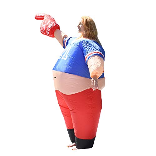 ALEKO ICP04 Halloween Inflatable Party Costume - Pot Belly #1 Sports Fan - Adult Sized - Image 5