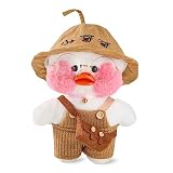 QCOTNG Duck Stuffed Animal Soft Cute White Plush Toy with Outfits and Accessories to Removable Dress