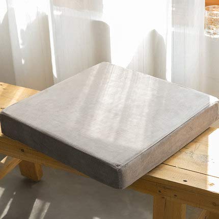 Coussin De Chaise Carré Waigg Kii - Housse Velours Doux Avec Fermeture éclair - 40/45/50/55cm - Pour Intérieur Et Extérieur - Gris Foncé