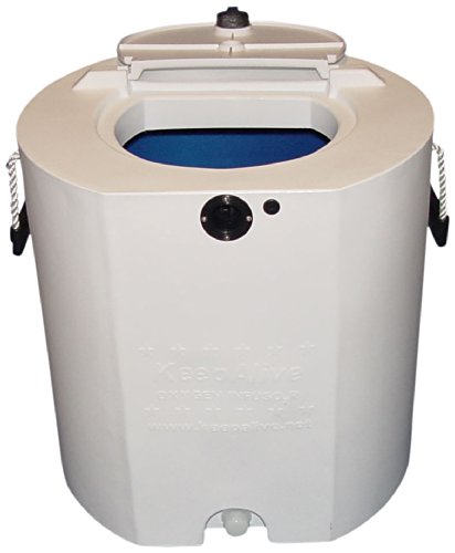 Keepalive Round Tank, 30-Gallon, White and Blue