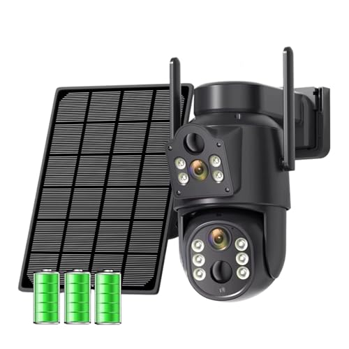 UJNIKM 4K HD Solar WiFi Camera Outdoor Built-in Battery Dual
