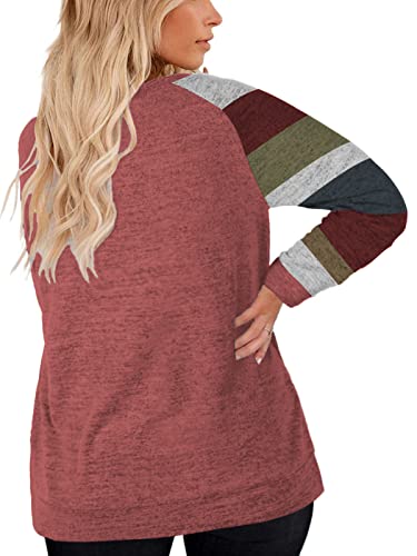 DOLNINE Plus Size Sweatshirts for Women Long Sleeve Oversized Tunic Tops4