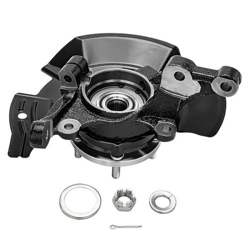 Image of Detroit Axle - 2.4L Front 2pc Steering Knuckles for Hyundai 11-13 Sonata [Not for Sport Suspension], 2 Steering Knuckles & Wheel Bearing Hubs Assembly 2011 2012 2013 Replacement
