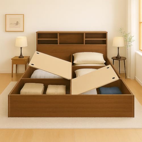 Image of Callas Trinity Queen Size Bed Engineered Wood with Box Modern Design with Headboard | Elegant Finish | Durable Structure 1 Year Warranty with Free Installation