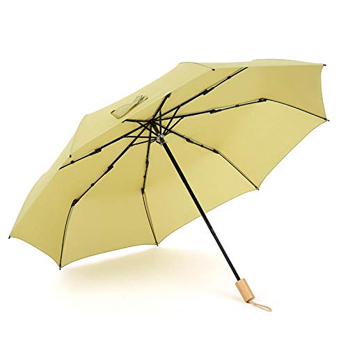 Parapluie automatique haut de gamme avec manche en bois massif élégant pour homme