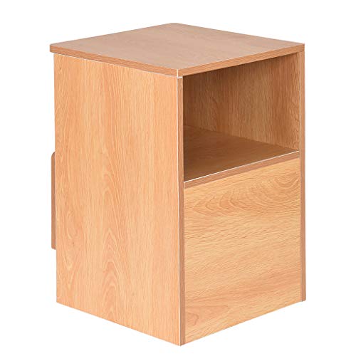 Oksale Night Stand, Accent Table, Assemble Storage Cabinet Bedroom Bedside Locker Single Drawer Nightstand, USA Stock (Nordic Pine Color) - Thumbnail 7