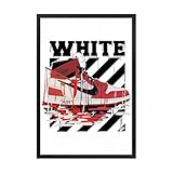 Mofesun Sneaker Shoe Poster - Striking Sneaker Wall Art Decoration for Bedroom, Ideal Room Decor for Guys (Black Frame, 8' x 10')