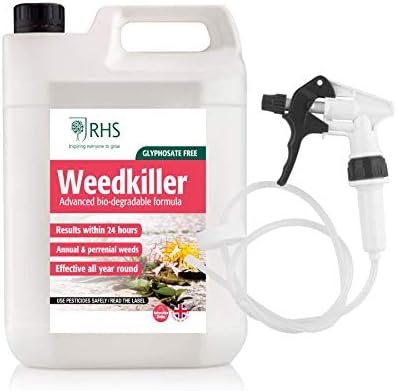 RHS - Fast Acting Weedkiller - 5L Ready to use with Long hose trigger spray - Advanced Glyphosate Free Formula - See results within within 24h