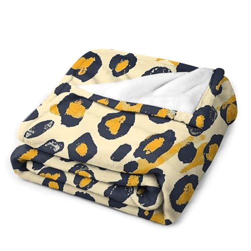 Couverture lit simple léopard pelucheuse super douce et chaude 152x203 - 4