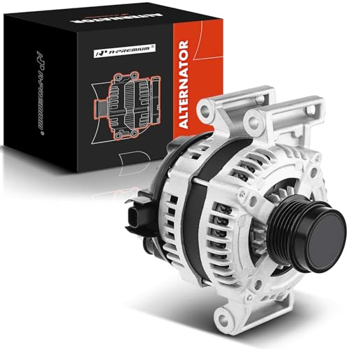 A-Premium Alternator Compatible with Chevrolet Traverse 18-20 2.0L & Cadillac CTS 14-15 2.0L, ATS 13-15 2.0L 2.5L & Buick Envision 17-20 2.0L 2.5L 12V 150A 5-Groove Decoupler Pulley Clockwise