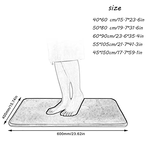 WENLI Badematten teppiche Memory Foam Bad Matte rutschfest Zurück Korallen Weichheit Graue Toilettenmatten Set… – Bild 4