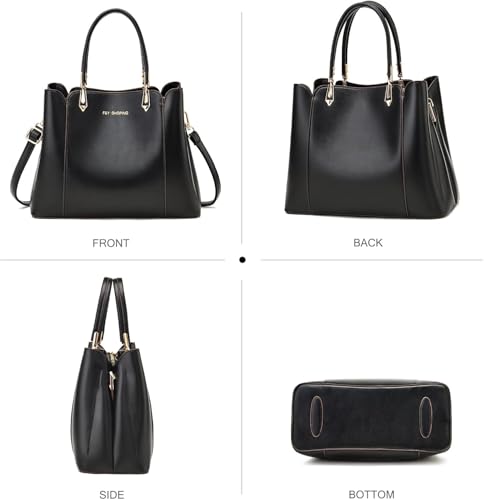 Sac à Main Femme en Cuir PU Burgundy avec Trois Compartiments - 8
