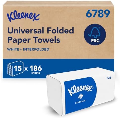 Kleenex V-Fold Paper Towels 6789, FSC Certified, 15x186 Sheets