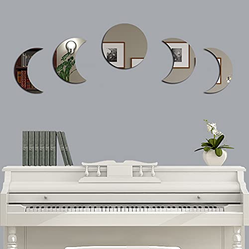 Espelho Acrilico Decorativo Fases Da Lua Em Acrílico Sala Quarto Escritório Decoração Ambientes Em G