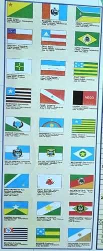 MAPA/POSTER DO BRASIL REGIONAL - AS CINCO REGIÕES - GENÉRICO - DIMENSÕES: LARGURA 117 CM X ALTURA 89