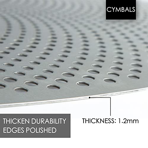 Low Volume 10" Splash Cymbal, 10 Inches Practice Splash Cymbal, Quiet Splash Cymbal (10'', Silver) #TOP3