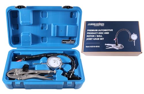 Accusize Industrial Tools Premium Disc and Rotor/Ball Joint Gage, 1'' by 0.001'' Indicator and 360 Deg Flexible Stem Holder, Automotive Product