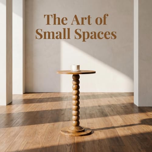 Trygoal Small Round Side Table, 12" Drink End Table for Small Spaces, Brown by Trygoal - Used condition - Image 6