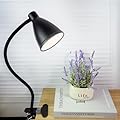 Solduce Desk Lamp Reading Light 3 Color Modes 10 Brightness Dimmer Table Lamp with Auto Off Timer Eye-Caring Lamp for Home Office 360 Flexible Gooseneck Clip AC Adapter Include (Black)