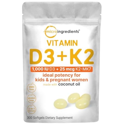 Bayland Health Vitamin D3 1000 IU + K2 MK-7 25 mcg Softgels