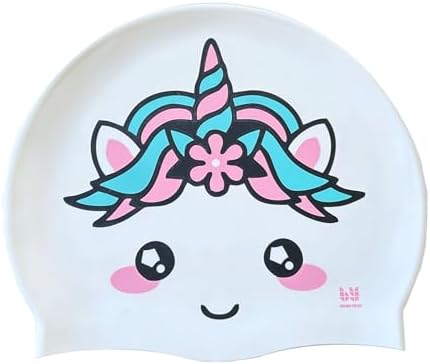 BONDYUEN Swim Cap Fit Kids Boys Girls Men Women with Short or Med...