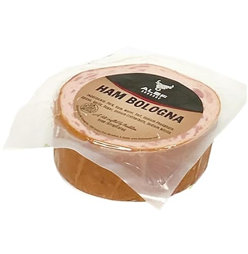 Alef Ham Bologna Russian Style 0.75 Lb - Versatile Deli Meat For Sandwiches And Snacks, Authentic Bologna For All Your Lunchmeat Needs And Charcuterie Board