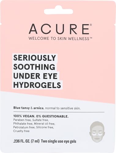 Acure Radically Rejuvenating Under Eye Hydrogel Mask, Provides Anti-Aging Support, & Silk Tree, Purple, Cucumber, 0.236 Fl Oz (Pack of 1)