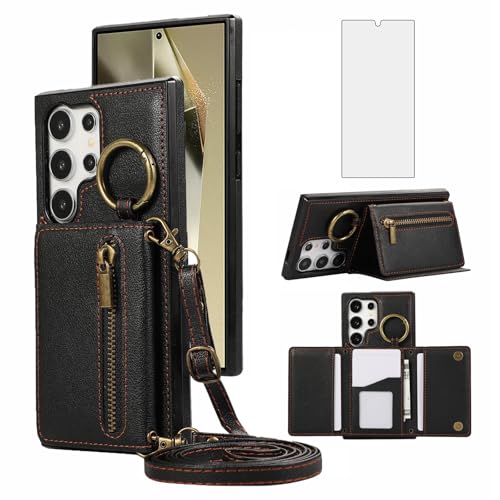Coque Galaxy S24 Ultra ZHKLLB US Asuwish Noir pour protection antichoc