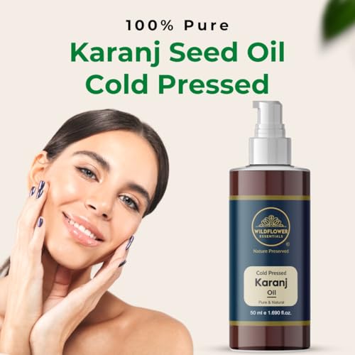 Image of Karanj Oil Cold Pressed 100% Pure & Natural (50 ml) For Face, Hair, Skin, Body