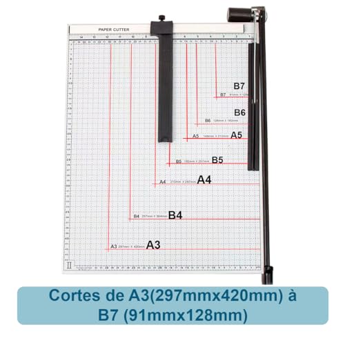 Guilhotina Cortadora De Papel Manual Refiladora Grafica Corta Até 10 Folhas A3 B4 A4 B5 A5 B6 E B7 C