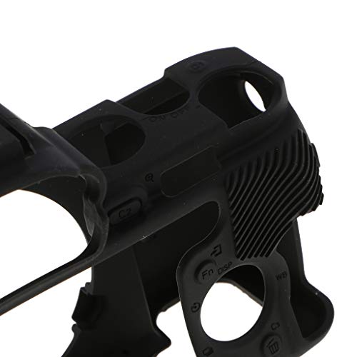 P Prettyia Funda de Silicona Negra Suave para Sony a7 a7r a7s Kit de Accesorios para Protector de Cámara