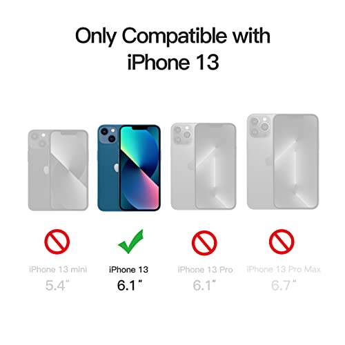Image of JETech Magnetic Cover Case for iPhone 13 6.1-Inch Compatible with MagSafe, Translucent Matte Back Slim Shockproof Phone Cover (Storm Blue)