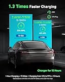 EVJUICION EV Charger 3 Pin Plug, 8M 3.1kW 6-13A 3 Pin EV Charger, Portable Electric Car Charger for up to 12H Delayed Start Charging with 2.4″ LED Screen, IP67 for EVs & PHEV - Image 4