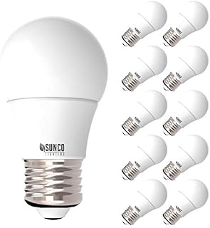 Sunco Lighting 10 Pack A15 LED Bulb, 8W=60W, 4000K Cool White, Dimmable, 800