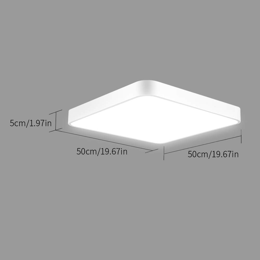 Viugreum LED Flush Mount Ceiling Light, 36W 2160 Lumens Square Panel Light, 6000K (Daylight White ) Downlights Lighting Fixture for Kitchen, Hallway, Bathroom, Stairwell