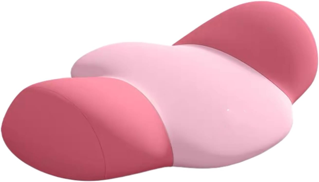 Gift for Wife: Luxury Lumbar Support Pillow for Bed Ergonomic Contour Design for Lower Back Pain Relief, Perfect for Side & Back Sleepers, Spine Alignment Cushion (Pink)