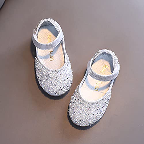 Girls Mary Jane Dress Shoes Rhinestones Flower Girl Wedding Party Shoes Ballet Flats Little Girl Dress up Shoes4