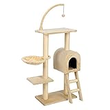 liegendspalter zapfwelle gebraucht  Hame Doppelsprung Katze Klettergerüst Katzennest mit Leiter Freizeit spielbar liegend Katzenspielzeug Sisal Spalte weiße Kratzbaum