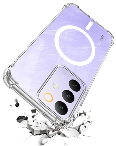 Image of Jkobi Shockproof Crystal-Clear Back Cover for Realme C85 5G | Realme Narzo 90x (Magsafe Wireless Support | Drop & Camera Protection | Hard Polycarbonate)