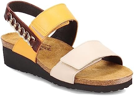 NAOT Women's Eliana Sandal Soft Ivory Lthr/Marigold Lthr/Soft Brown Lthr 8 N US | Image 3
