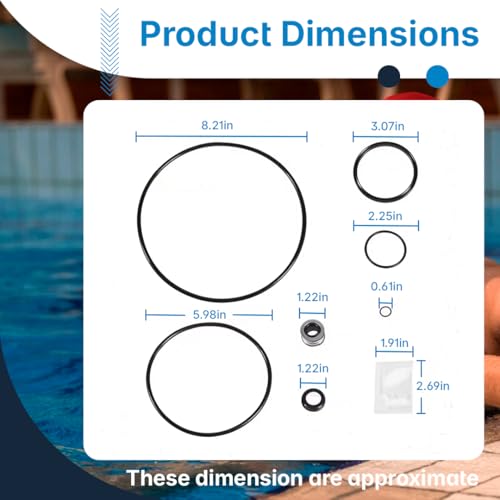 Pool Pump Gasket Seal O-Ring Rebuild Kit for Pentair® SuperFlo SuperMax Kit 78 - Pentair® Challenger Pump Parts by Southeastern Accessory - Image 2