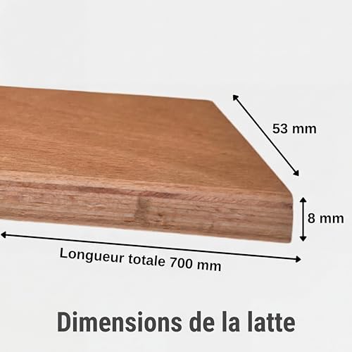 Lattes sommier 70 cm de qualité supérieure en hêtre - 3