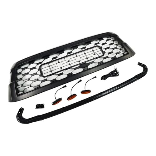 Grille avant pour Toyota Sequoia 2019-2022 style TRD calandre ABS noire avec 3 feux LED