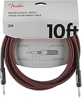 Professional-grade instrument cable for superior tone retention. Thick gauge cable with high-quality components ensures your sound remains clear and true, both on stage and in the studio 10-foot length in striking red tweed finish Offers style and pr...